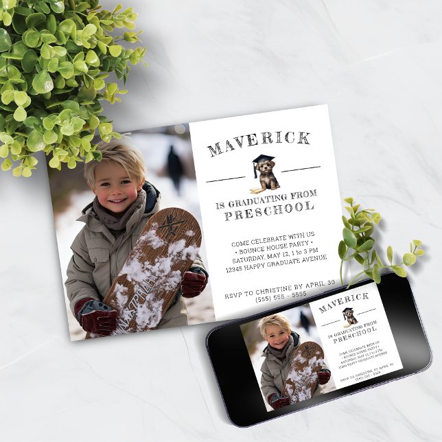 Curso de invitación a preescolar de cachorro escru (Subido por el creador)