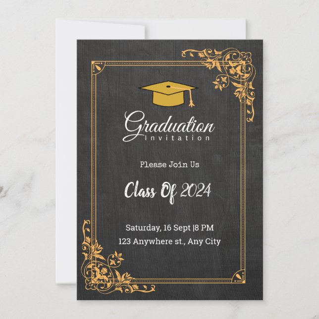 curso de invitaciones a la graduación de 2024 (Anverso)