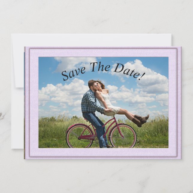 Curso de marco púrpura 5" x 7" Invitaciones (Anverso)