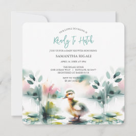 Curte Baby Boy Invitaciones a Duckling