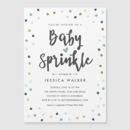 Curte Blue Confetti Tipo Bebé Invitación a la roci