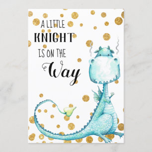 *~* Curte Blue Dragon Baby Boy Shower Invitación