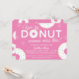 Curte Donut Bridal Shower Invitaciones | Rosa