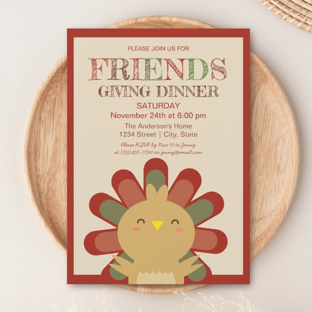 Curte Kawaii Turco Invitación a la cena de Acción  (Subido por el creador)