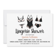 Curte Lingerie Bridal Bachelorette Invitación