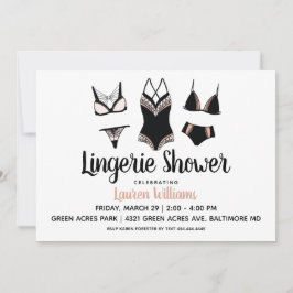 Curte Lingerie Bridal Bachelorette Invitación