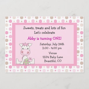 Curte Pony 1er cumpleaños invitación a Chicas