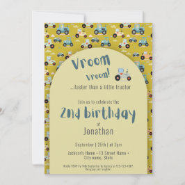 Curte Tractor Agricultores Invitación de 2º cumple