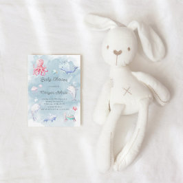 Curte Under the Sea Watercolor Invite de Baby Show