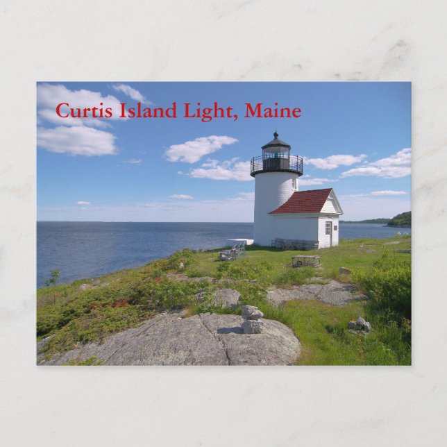 Curtis Island Light, tarjeta postal principal (Anverso)