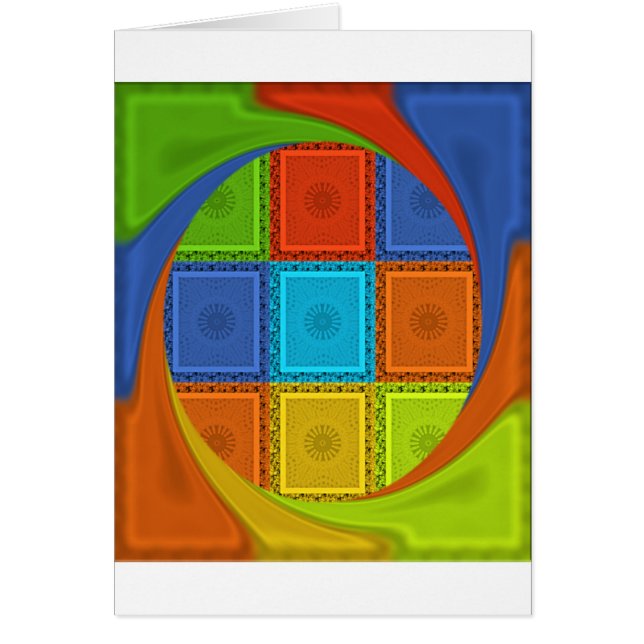 Curva cuadrada verde dorada roja (Frente)