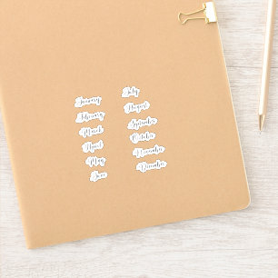 Curva de conjunto de Pegatinas de meses del año