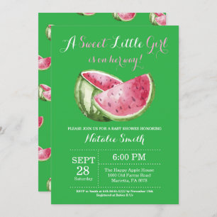 Curva de invitación a la sandía Baby Shower