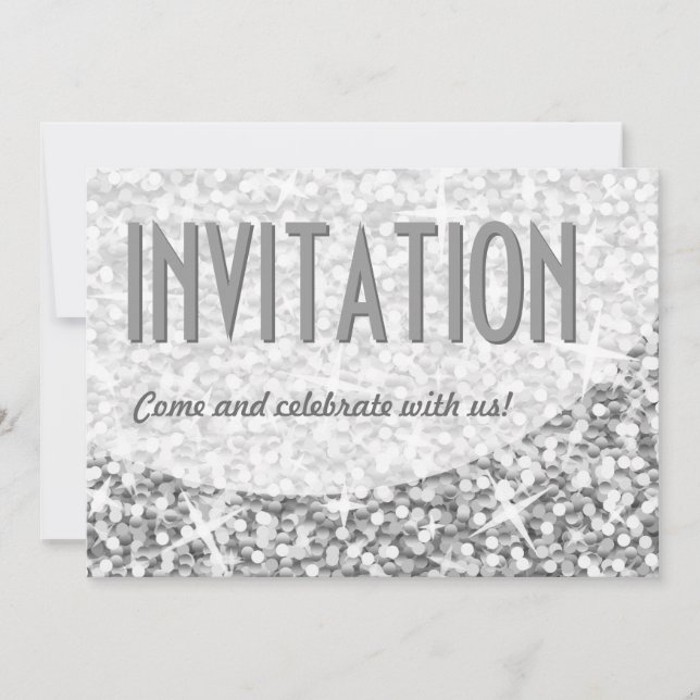 Curva Glitz "Silver" invitación (Anverso)