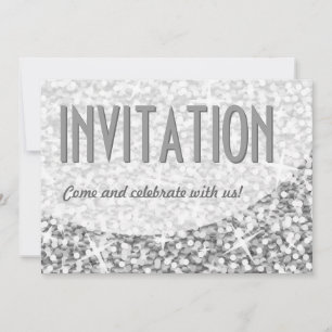 Curva Glitz "Silver" invitación