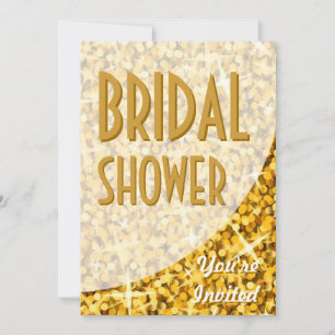 Curva "Gold" de Glitz Invitación a "Bridal Shower"