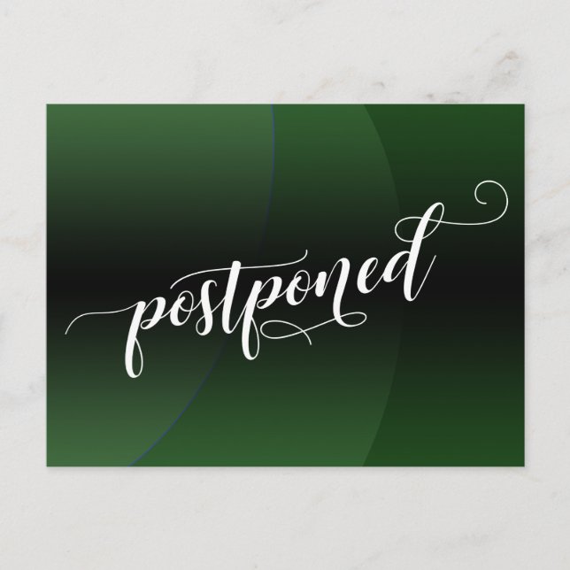 Curva verde pospuesta Invitación Boda (Anverso)
