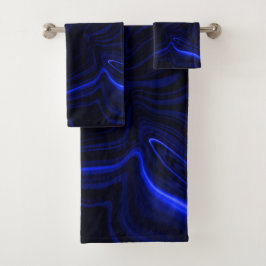 Curvas azules y ondas en imagen azul oscuro