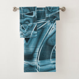 Curvas de cinta, neón azul con relieve y solapamie