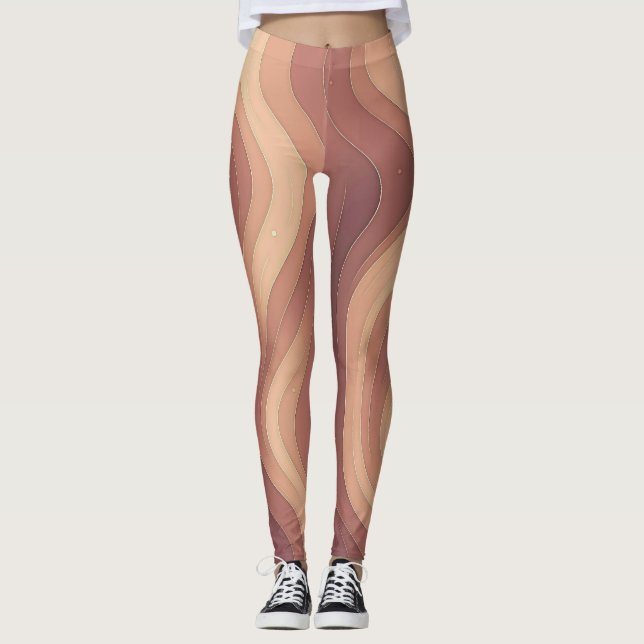 Curvas Divinas – Leggings de Arte de Línea Femenin (Anverso)