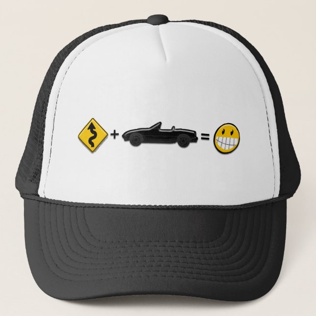 Curvas + MX5 = gorra de la diversión (Anverso)