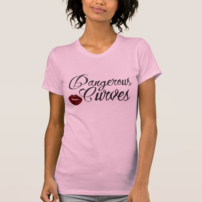 Curvas peligrosas - camiseta de las señoras (Anverso)