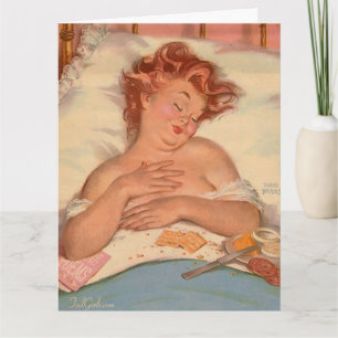 CURVY LADY HILDA FELIZ TARJETAS DE REUNIÓN DE CUMP