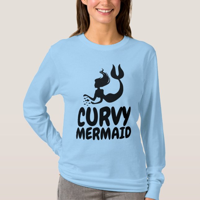 CURVY MERMAID Camisetas Veraniegas (Anverso)