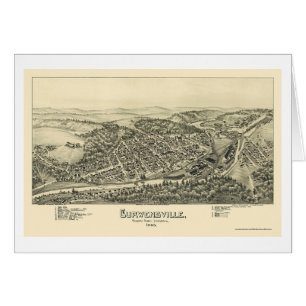 Curwensville, mapa panorámico del PA - 1895