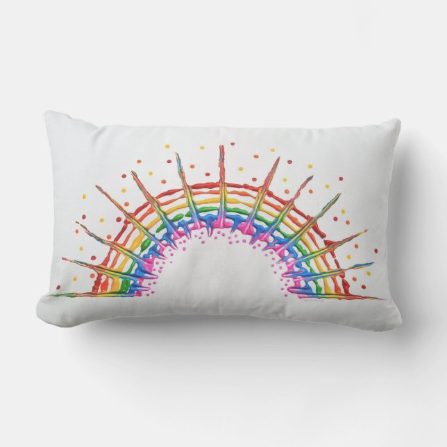 Cushion Arcoiris, cojín lumbar 33 x 53 cm (Anverso)