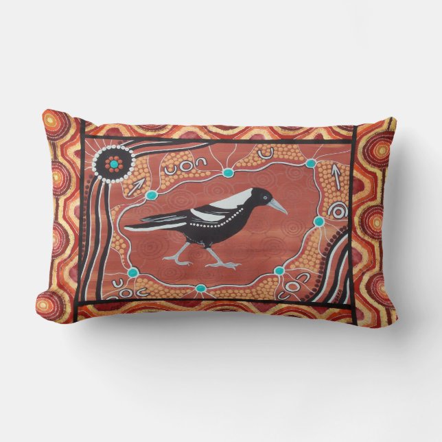 Cushion de almohada otoñal con sueño de magpie (Anverso)