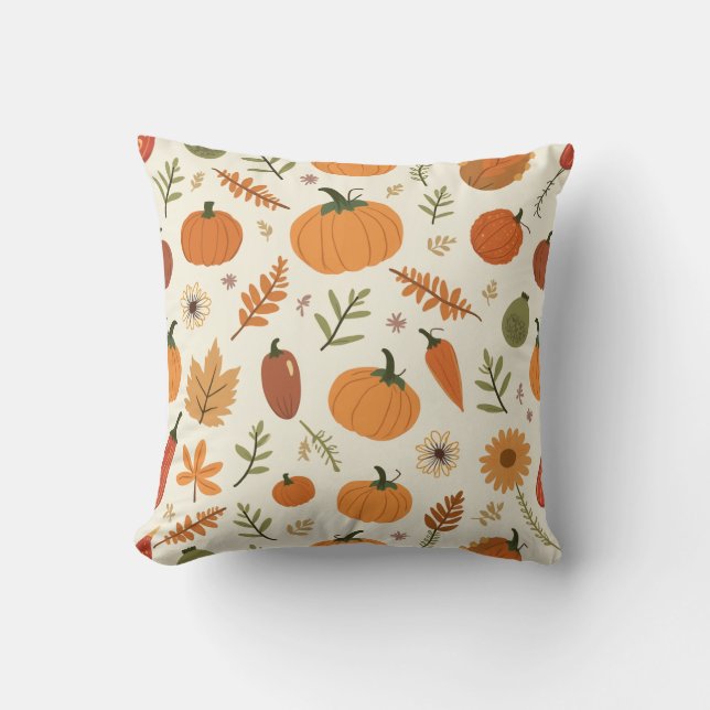 Cushion de almohadas de verduras de Acción de Grac (Anverso)