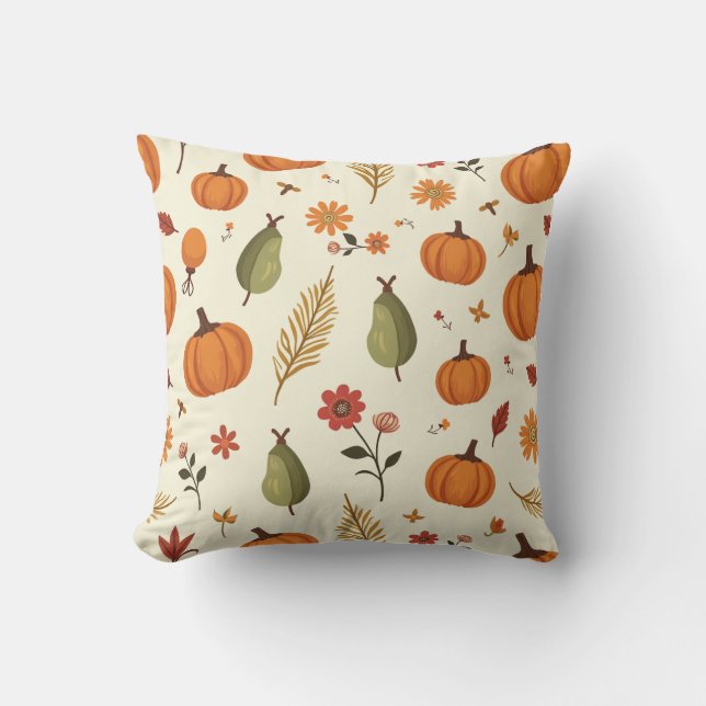 Cushion de almohadas de verduras de Acción de Grac (Anverso)