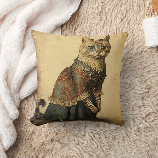 Cushion de Cojín decorativo de gato victoriano vin (Manta)