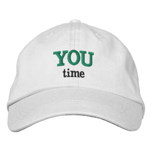 ¡Cust! Gorra bordado de texto