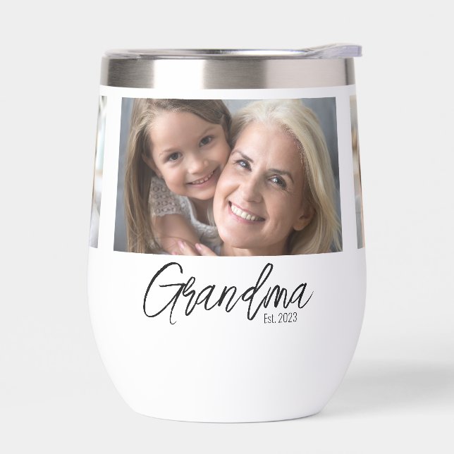 Custom 3 Photo Grandma Established Year (Izquierdo)