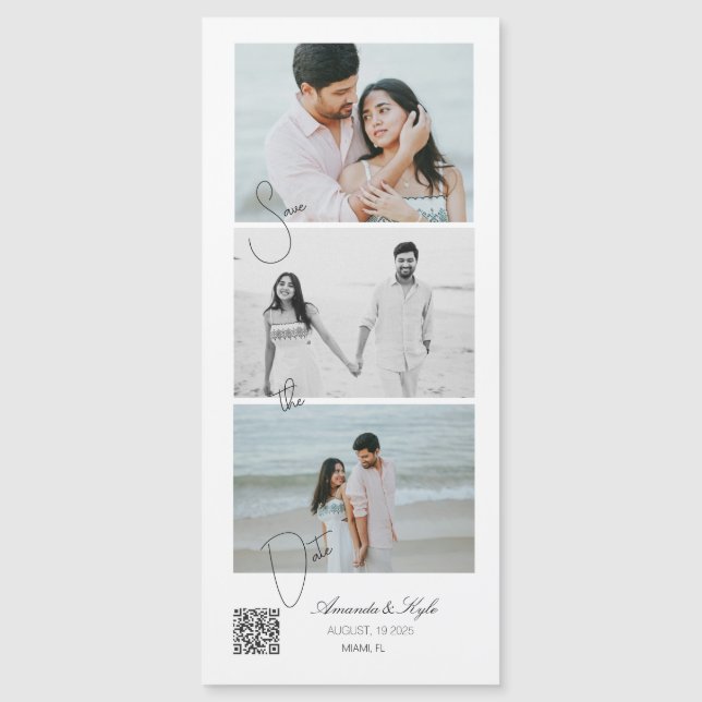 Custom announcement Photo Wedding magnet (Anverso)