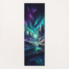 Custom Aurora Fantasy Yoga Mat – Mystical Mountain