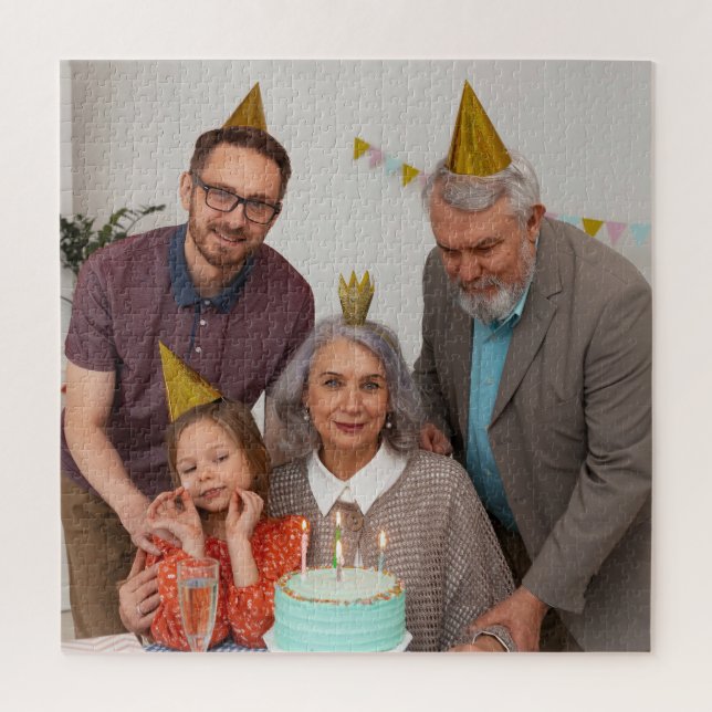 Custom Birthday Puzzle Photo Gift for Her Him (Vertical)