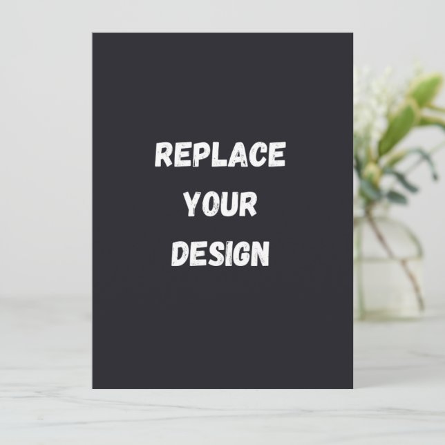 Custom black simple Design Add Photo or Text (Anverso de pie)