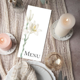 Custom Botanical Wedding Menu