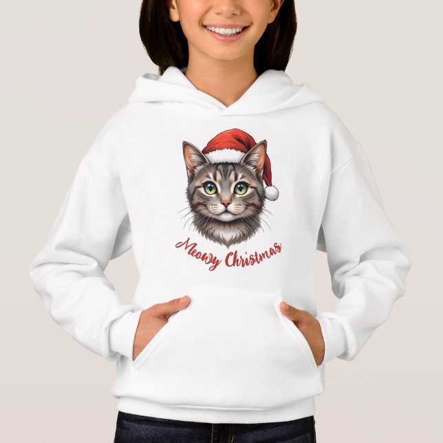 Custom Cute Christmas Cat with Santa Hat (Anverso)
