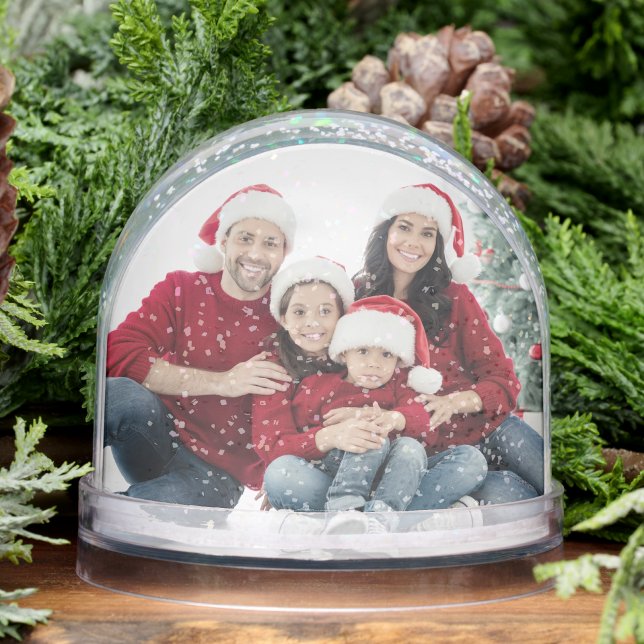 Custom Double Sided Family Two Photo (Custom Double Sided Family Two Photo Snow Globe)