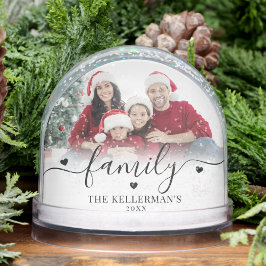 Custom Double Sided Family Two Photo Christmas