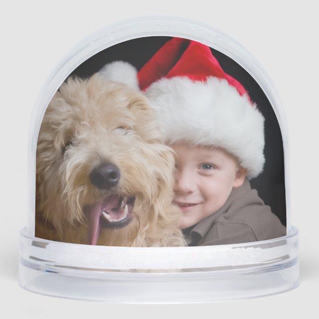 Custom Double-Sided Photo Holiday Snow Globe  (Anverso)