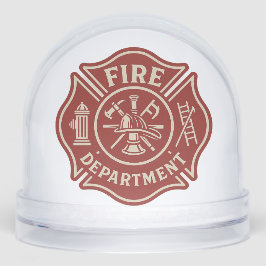 Custom Firefighter Snow Globe with Department Logo