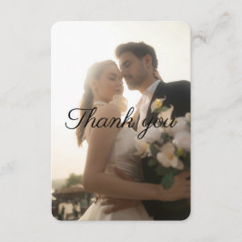 Custom Flat Wedding Thank You Card – Personalized
