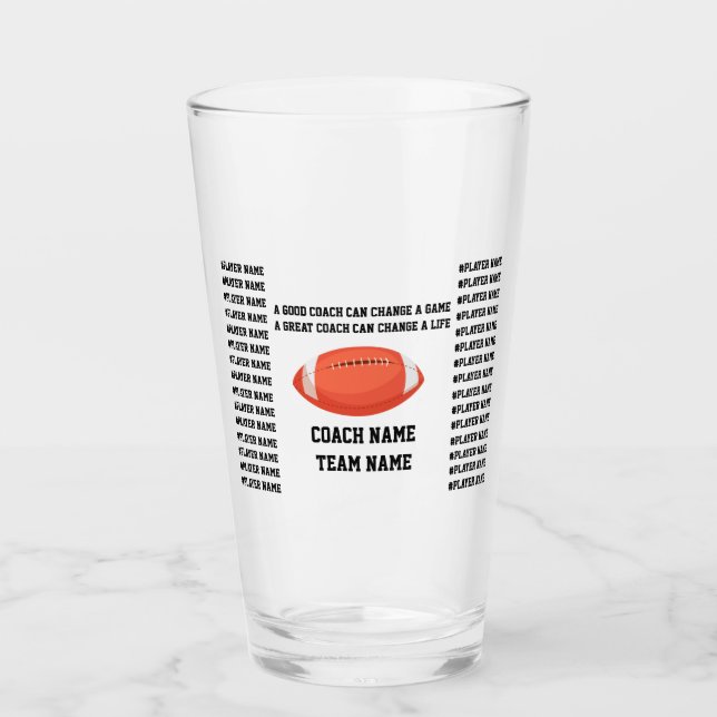 Custom Football Coach Gifts From The Team Players (Anverso)