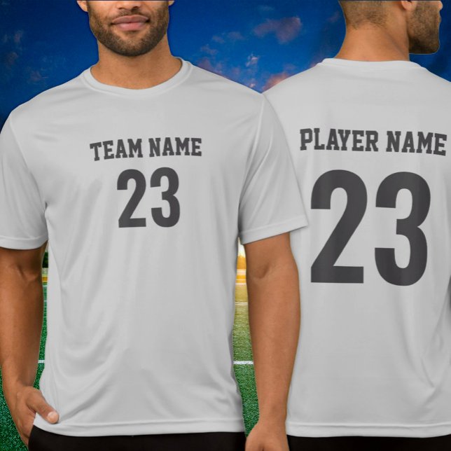 Custom Gray Mens Active Sports Team Jersey (Subido por el creador)