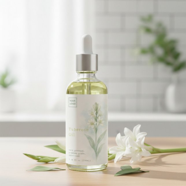 Custom Homemade Tuberose Oil Label (Subido por el creador)